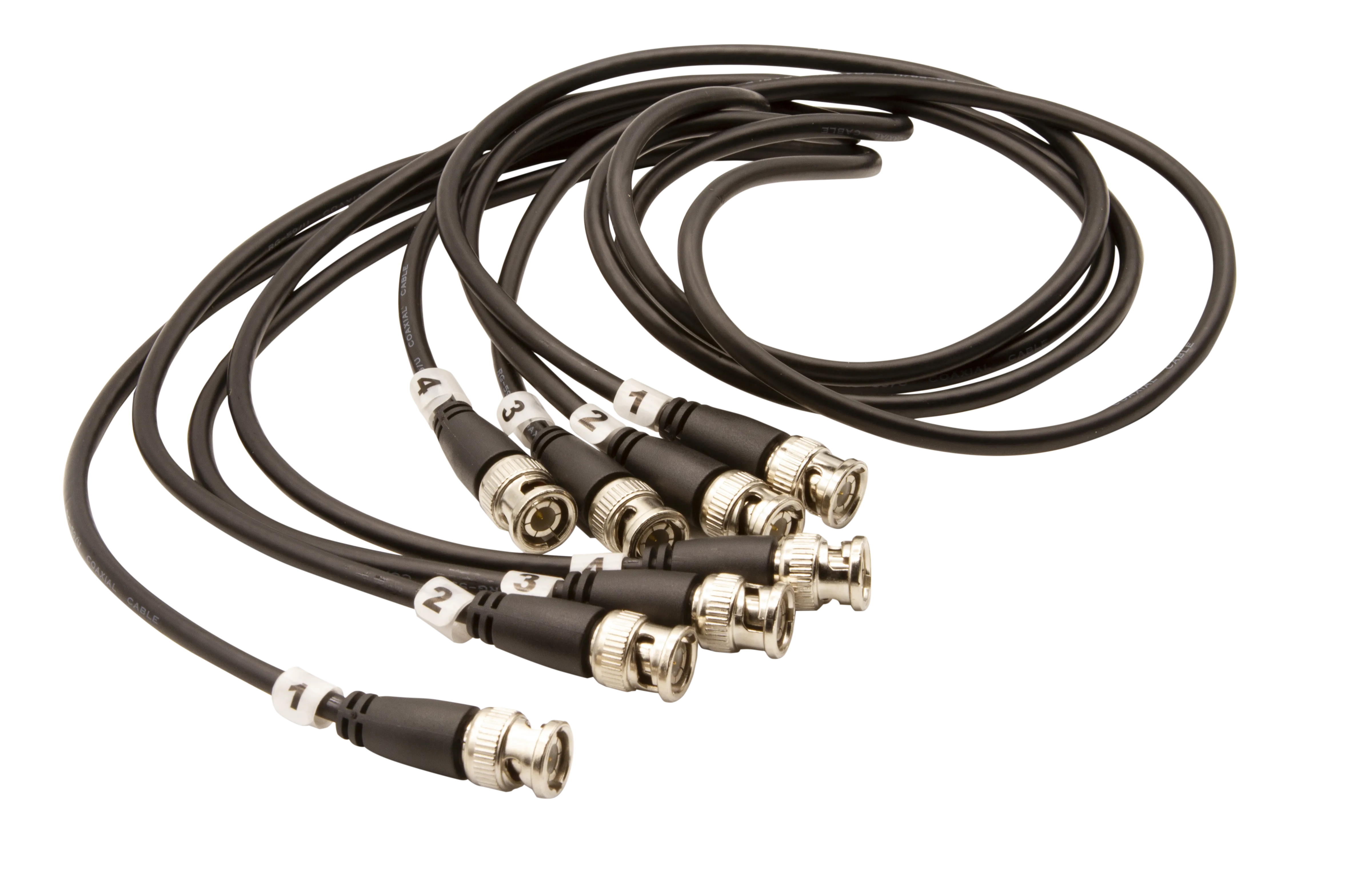 3'/36" RG59 BNC Plug Male to Male Jumper Cable - 4 Pack - (301-RG59-301/36-4)