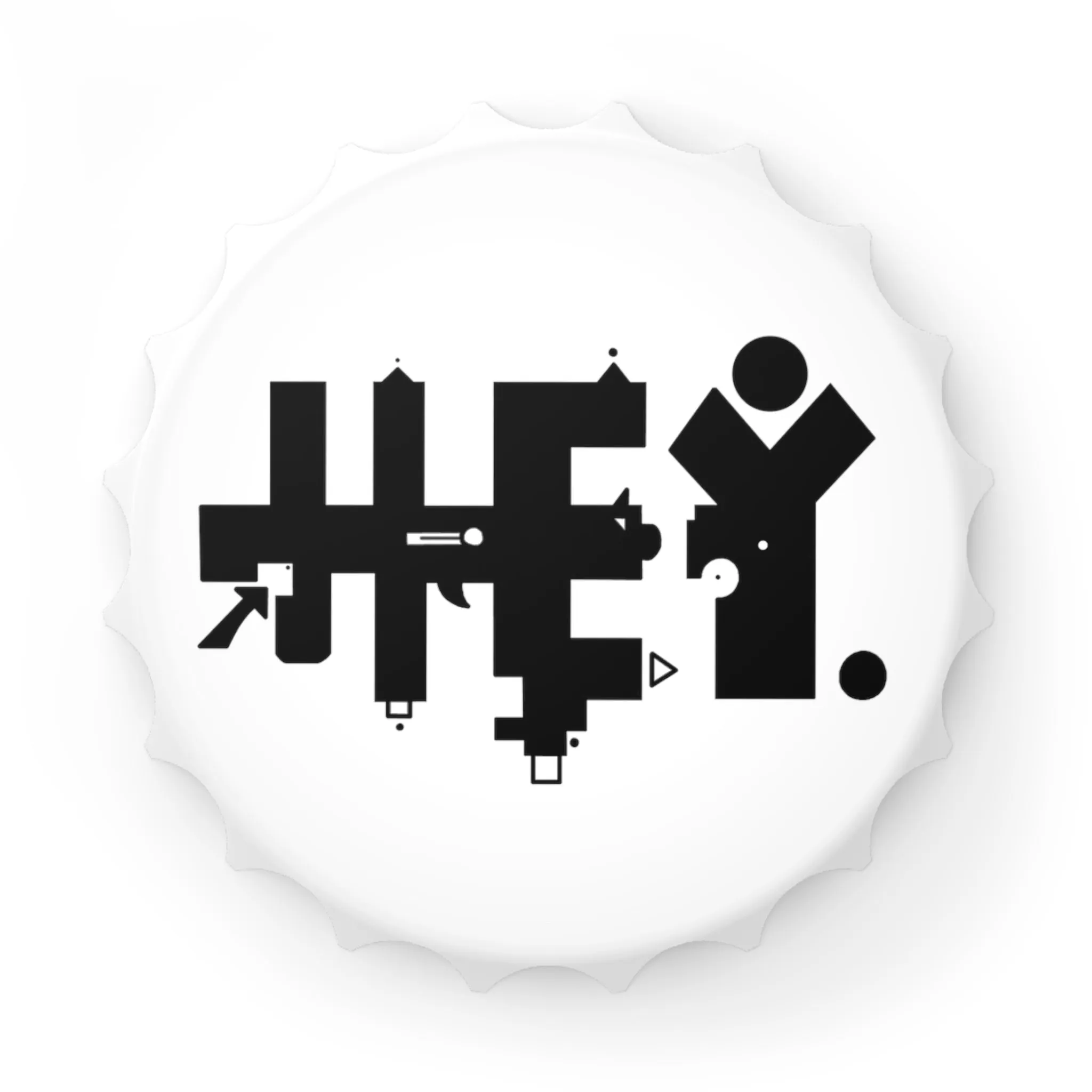Hey. Brand Logo Bottle Opener